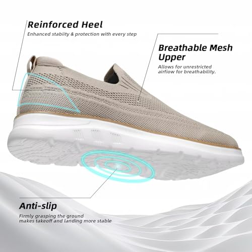 Image of Men's Walking Boat Shoes Slip On Casual Loafers Non Slip Comfortable Lightweight Work Driving Shoes