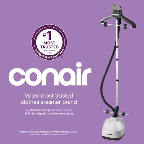 Conair GS28NXC Garment Upright Steamer with Microban, Full Size Standing Steamer for Clothes, 1500W Professional Steam and Press, Fast 45-Second Heat-Up - 1