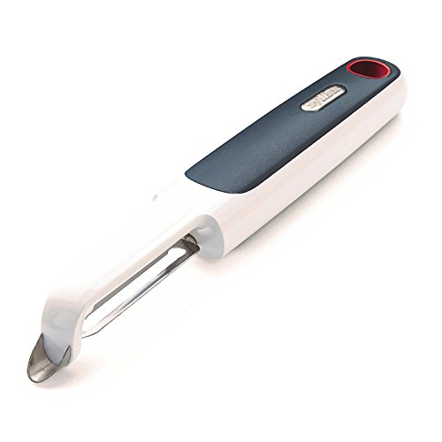 Zyliss SmoothGlide Swivel Peeler for Fruit & Vegetable - Stainless Steel Peeler - Perfect for Potato, Cucumber, Carrot, Apple, Orange, Tomatoes, & More - Comfort Grip Peeler Kitchen Tool - White