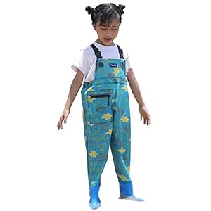 Waders PVC-waadpakken Voor Buiten, Cartoonprint, Kleuterkleding Voor Waterspeelgoed Aan De Kust, Met Regenlaarzen (Color : Style-A, Size : L/1 PCS)