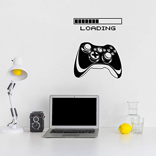 Nacnic Nordic Style Wall Decals. Loading Screen with Playstation Controller Sticker. Black Wall Decoration with Much Variety to Choose from, Perfect for Kid's Rooms, Living Rooms, Shops, Offices.