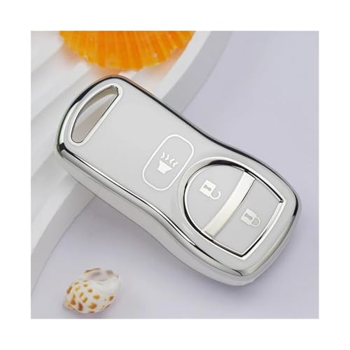 Coque de clé voiture TPU blanc Altima Sentra Frontier Xtrail T30 Tiida