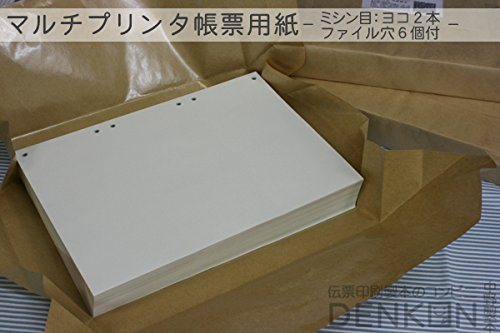 Amazon | プリンタ帳票用紙 500枚 3分割 （ マイクロミシン目 ヨコ2本