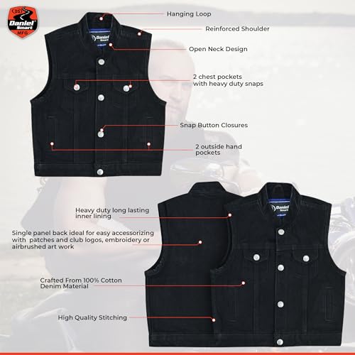 Daniel Smart Kids Jean Vest Premium Quality Denim Vest Kids with Unique Design and Multiple Pockets4