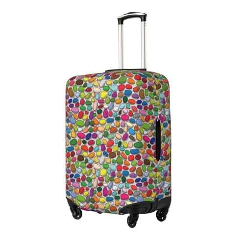 Pebble Colorful Background Luggage Cover Washable Elasticated Luggage Covers For Suitcase Tsa Approved Stylish Dust And Scratch Resistant Luggage Case Protector For Kids And Adults2