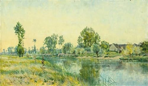 Tableaux Impressionnistes de Célèbres Tableaux Paysage Fluvial Romantique