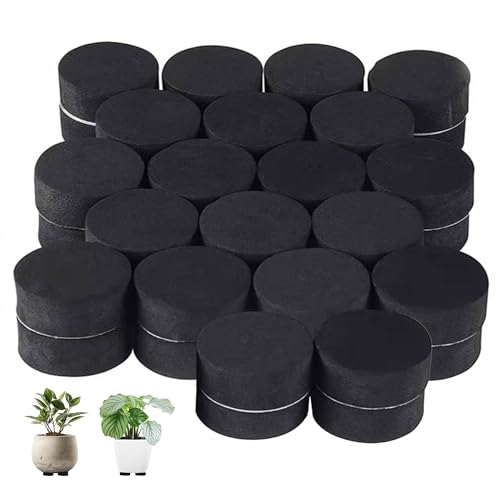 40PCS Pot Feet for Outdoor Plant Pots Pot-mate Invisible Plant Pot Feet with Strong Self Adhesive Pads Round Black Rubber Plant Pot Feet for Indoor and Outdoor Plant Pots and Furniture(3cm * 1cm)
