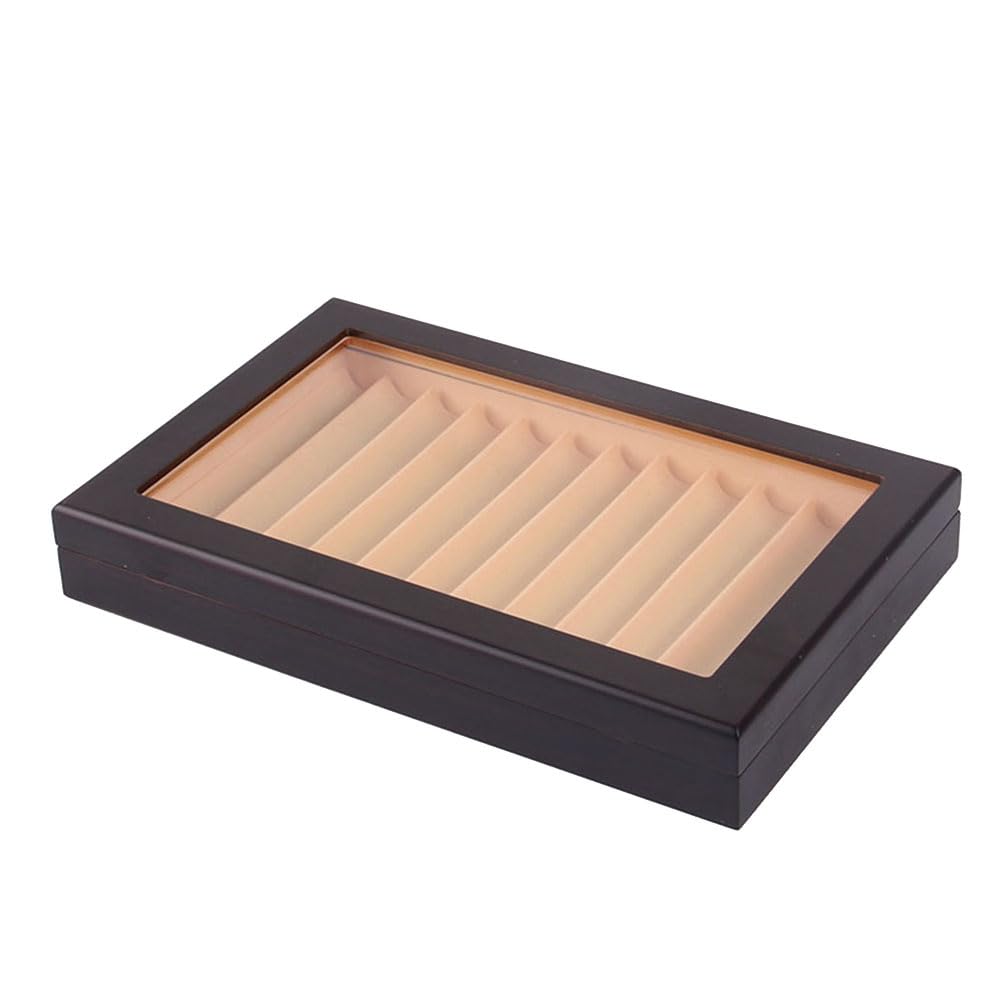 2X 12 Griglie Portapenne In Legno per Stilografica per di Lusso Trasparente per Finestra Portapenne-Collezione Organizer Ebano