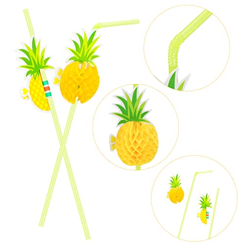 50 pitillos Hysagtek con decoración piña, 24 cm miniatura 4