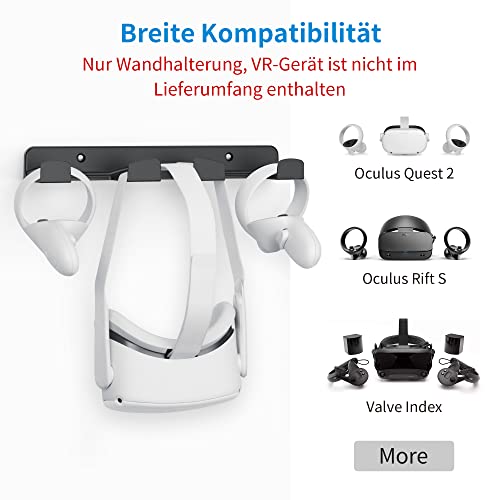 SOKUSIN Wandhalterung Kompatibel mit VR Headset und Controller - Universelle Halter Passend für Oculus Quest2/ Quest/ Rift/ Rift-S (Ohne VR-Gerät) (Schwarz) - Image 3