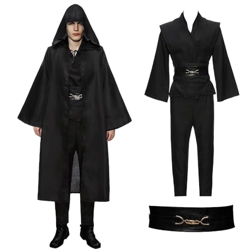 Moiuguli Jedi Kostüm für Herren, Obi Wan Kenobi Jedi Robe Tunika Kapuzenmantel Outfit Umhang mit Kapuze, 7-teilig Mittelalterlich Karneval Halloween Cosplay Ritter Kostüm Requisiten Set für 27,99 EUR bei Amazon Bild: Moiuguli Jedi Kostüm für Herren, Obi Wan Kenobi Jedi Robe Tunika Kapuzenmantel Outfit Umhang mit Kapuze, 7-teilig Mittelalterlich Karneval Halloween Cosplay Ritter Kostüm Requisiten Set für 27,99 EUR bei Amazon