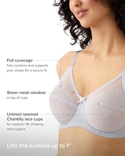 Image of Wacoal Women's Retro Chic Unlined Mesh Full Coverage Underwire Bra, 855186