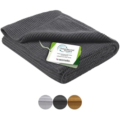 wometo Eco Cuddly Knitted Blanket Dark Grey Cover