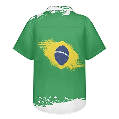 Dajingkj Camisa havaiana masculina divertida manga curta camisas casuais de botão verão Aloha Beach