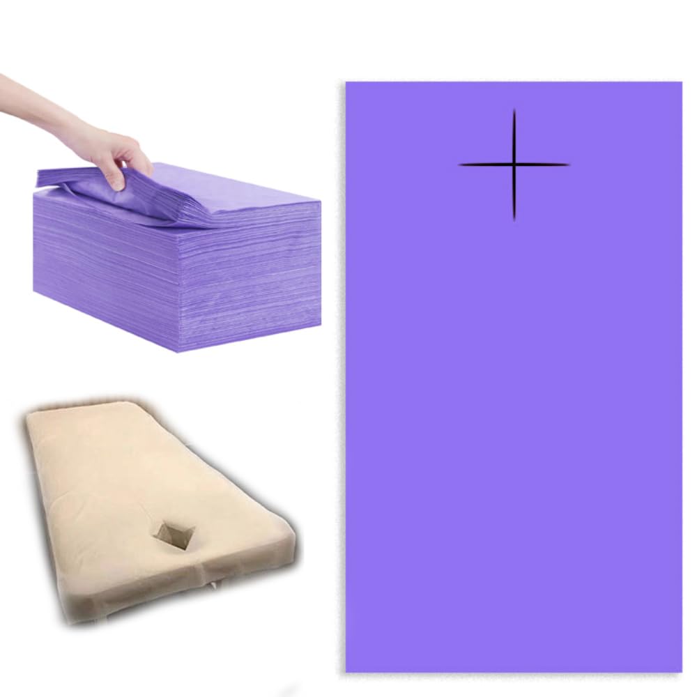 NEWFUN Sabanas Desechables Camilla Masaje，100pcs Sábanas Para Camillas No Tejidas，Sábana de Masaje Suave no Tejida，180x80cm，Adecuado Para Salones de Belleza，Spas，Masajes，Hoteles， Salones de Tatuaje