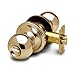 Copper Creek BK2030PB Ball Privacy Door Knob, Polished Brass