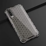 MPD Funda para móvil Xiaomi Mi A3 Carcasa Protectora de Silicona Rígida Transparente Antigolpes Antideslizante Resistente con Esquinas Reforzadas (Xiaomi Mi A3, Negro)