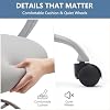 DUMOS Drafting Chair - Ergonomic Tall Office for Standing Desk, Counter with Height Adjustable and Comfortable Lumbar Support, Fixed Armrests, Grey