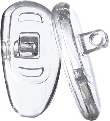 GMS Optical Premium Grade Soft Silicone - Symmetrical - Shape Screw-on Silicon Nose Pads 10 Pair 15mm