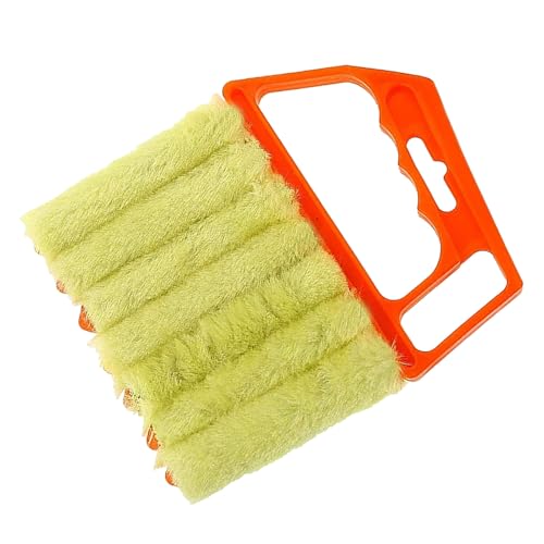 Angoily Cepillo para Persianas de Ventana Extraíble Color Naranja, Herramienta de Limpieza Reutilizable para Eliminar Polvo, Ligero y Fácil de Lavar, Adecuado para Limpieza Doméstica