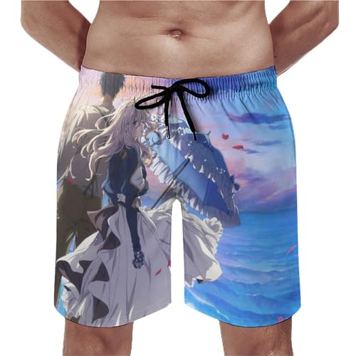 Shorts de bain homme séchage rapide : maillot confortable avec poches et cordon de serrage S