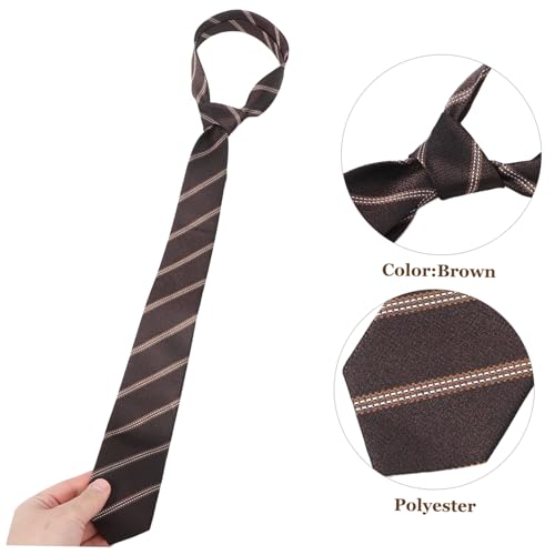 FRCOLOR Men Striped Tie Men and Boys Matching Ties Pre-tied Necktie for School and Festive Events4