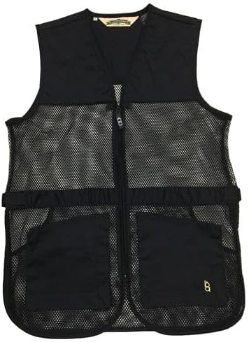 Bob Allen 245M Full Mesh Dual Pad Shooting Vest, Black, XL