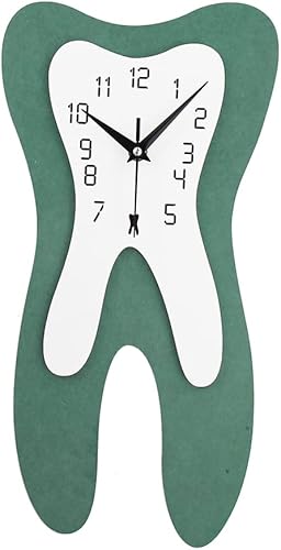 Timelike Reloj de pared moderno de dientes, silencioso, sin tictac, médico, dentista, clínica dental, arte de pared, decoración de pared, para