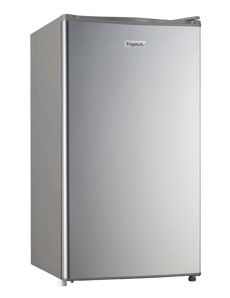 Frigelux - Tischkühlschrank R0TT91SE ; silber ; 91L ; Tischkühlschrank mit LED Innenbeleuchtung ; kleiner Kühlschrank mit 0* Gerfrierfach ; freistehend (Silber)