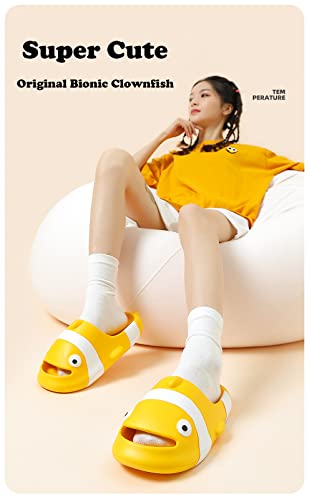Clownfish Slides for Women Men Cloudy Cloudy Clownfish Slippers Novelty Open Toe Slide Sandals Unisex Beach Shoes3