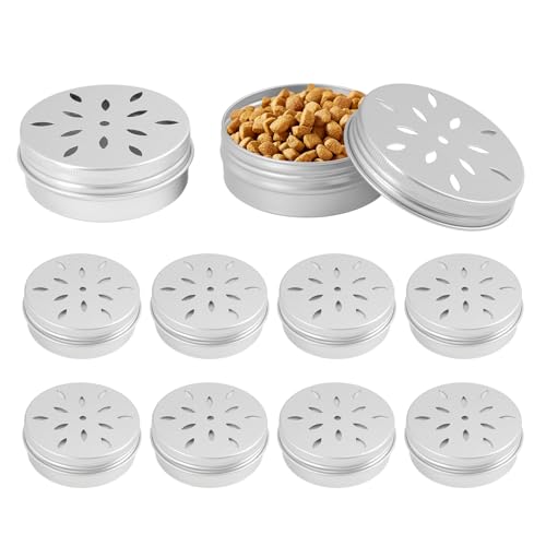 10 Stück Aluminium Hundeduft Dosen mit Belüftung, Hundeduft-Trainingsbox,60ml - für Schnüffelhunde und Hundetraining,Wiederverwendbares Geruchsbehälter-Set,Einfach zu Reinigen, Vielseitig Einsetzbar