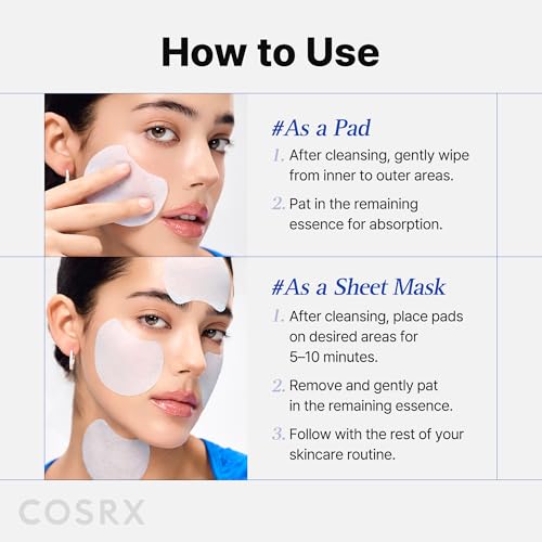 Image of COSRX OneStep Original Tone Clarifying Moisture Pad, 100 Pads, Daily Toning Pad for Skin Texture & Hydration & Evening Skin Tone with Arbutin, Glutathione & 12 Hyaluronic Acids, Korean Skin Care