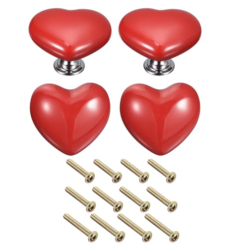 Uxcell 4Pcs Ceramic Knobs, Kitchen Drawer Knobs