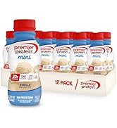 Premier Protein Shake MINIs, Vanilla, 22g Protein, 120 Calories, No Added Sugar, 8.75 fl oz, 12 P...