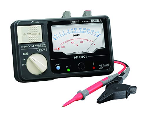 HIOKI (日置電機) 絶縁抵抗計 IR4014-10 アナログメグオームハイテスタ テストリード L9787 付属品 JIS認証 日本製 定格 単レンジ DC 500V メガー