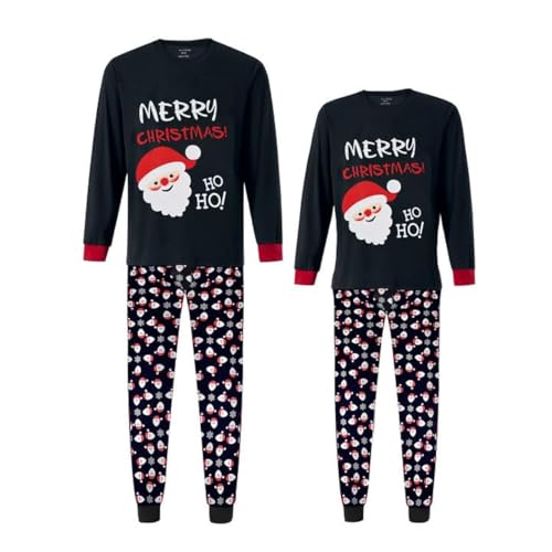 GRPSKCOS Matching Christmas Pajamas Set, Xmas Santa Claus PJs Sleepwear Festival Nightwear for Mens Womens