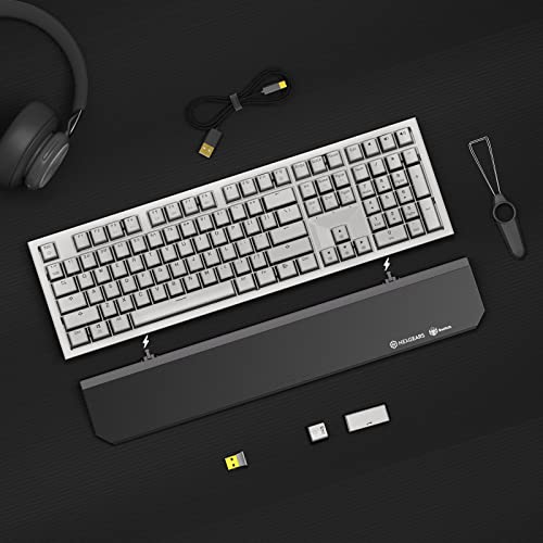 Hexgears X5 Wireless Mechanical Keyboard With Kailh Box Switch, Computer Keyboard For Gaming, Typing, Ergonomic Full Size Typewriter Keyboard With Wrist Rest For Windows All Laptop Mac #TOP5