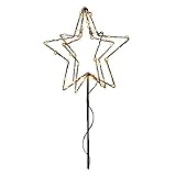 LED Gartenstecker Stern Weihnachtsbeleuchtung batteriebetrieben Timer warmweiß Weihnachtsstern Ø 30 cm