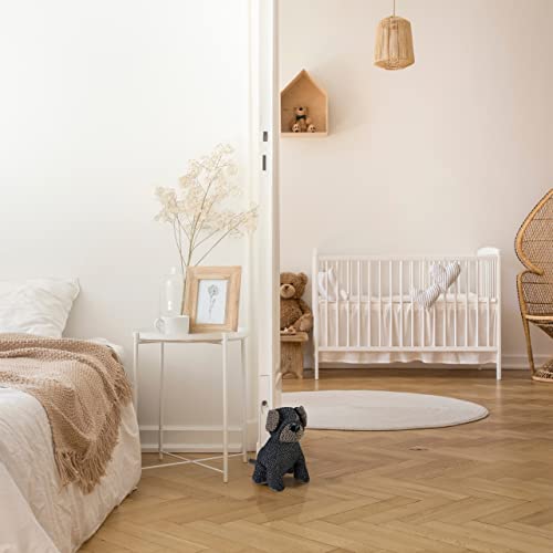 Relaxdays Türstopper Hund, Türhalter, H x B x T: 23,5 x 18 x 22 cm, Sandfüllung, Bodenpuffer, freistehend, grau/braun