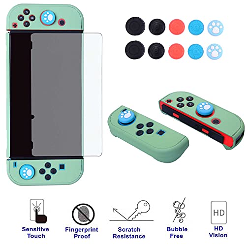 Protection 3 en 1 Nintendo Switch antichoc COMCOOL vert thé - 5