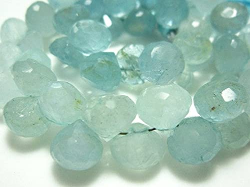 Aigue-marine facettée de 7-8mm en fil précieux pour créer un cadeau d'anniversaire unique