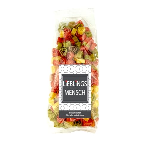 1x 250 gr. Nudeln Motiv: Lieblingsmensch/Geschenk/Kundengeschenk/Gastgeschenk