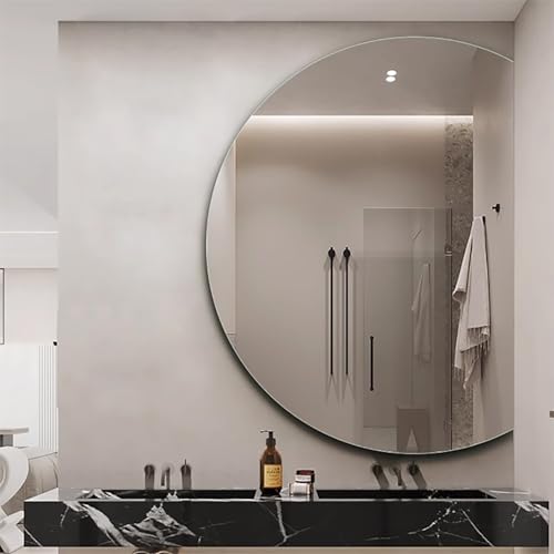 Smart Defogging Bathroom Mirror with Adjustable Tricolor LED Lights, Half