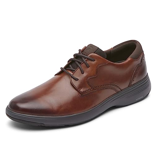 Rockport Men's Noah Plain Toe Oxford, New Brown, 11 UK