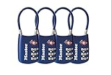 Master Lock 4688DBLU TSA Accepted Cable Luggage Lock, Blue, 4-Pack