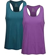 MeetHoo Tank Top für Damen Racerback Lauftop Tanktops Atmungsaktive Ärmelloses Shirt Oberteil Lau...