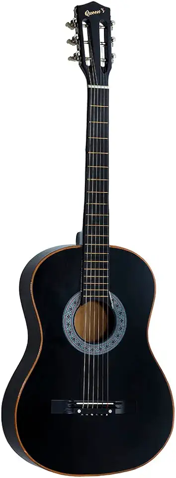 Violão Queen’s Acústico Clássico de 6 Cordas de Nylon em Madeira Natural Preto