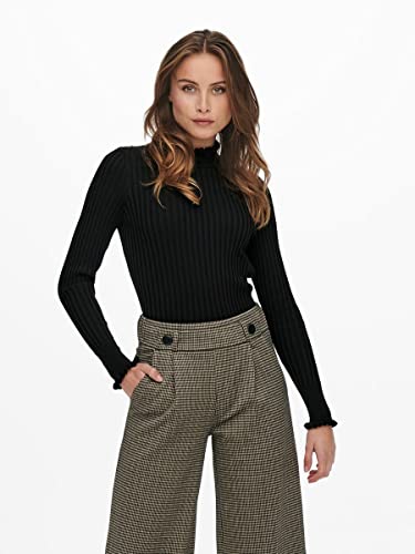 ONLY Onlkelci L/S Ruffle Pullover Knt Maglione