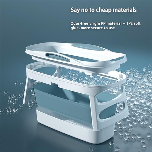 Bañera plegable para adultos de diseño redondo con barril extendido 7