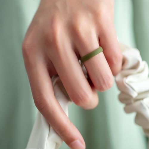 ThunderFit Silicone Rings for Him and Her, Rubber Engagement Bands Unisex - 1/4/7 Variety Multipack4